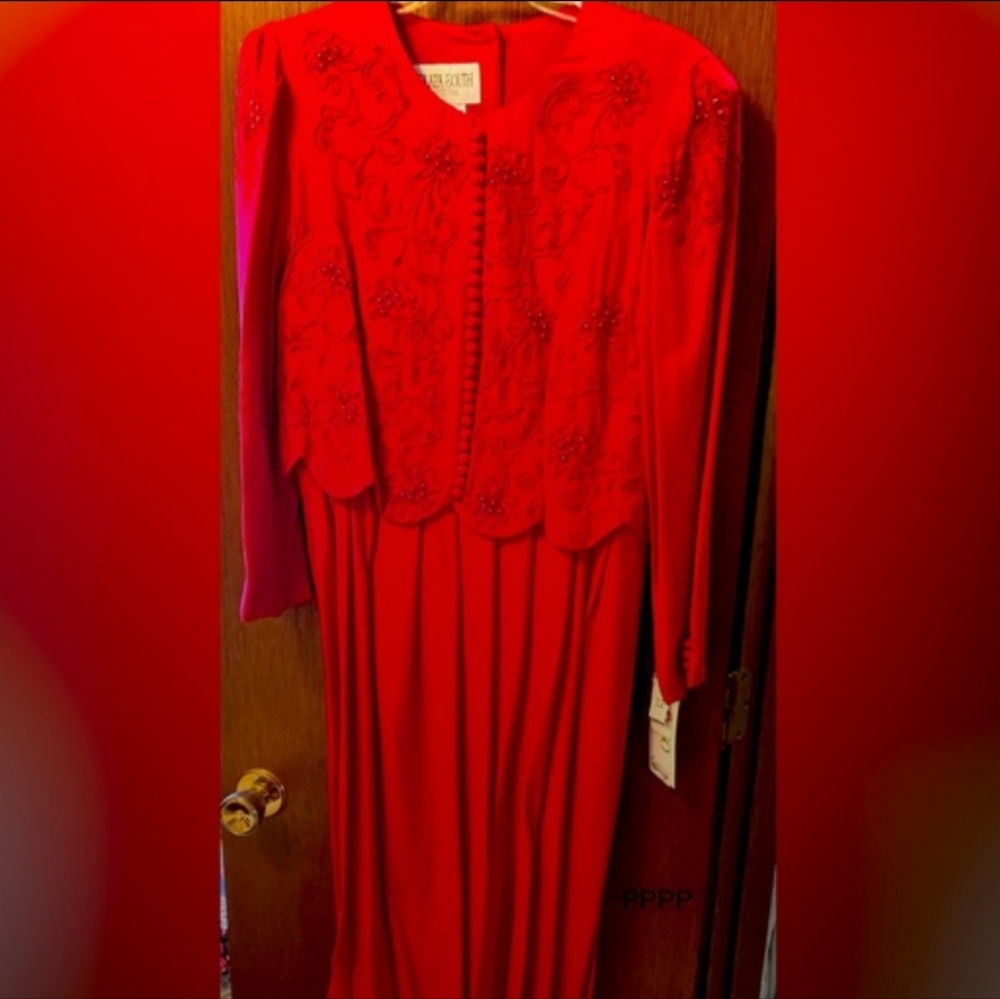 Vintage Plaza South embroidered secretary Dress